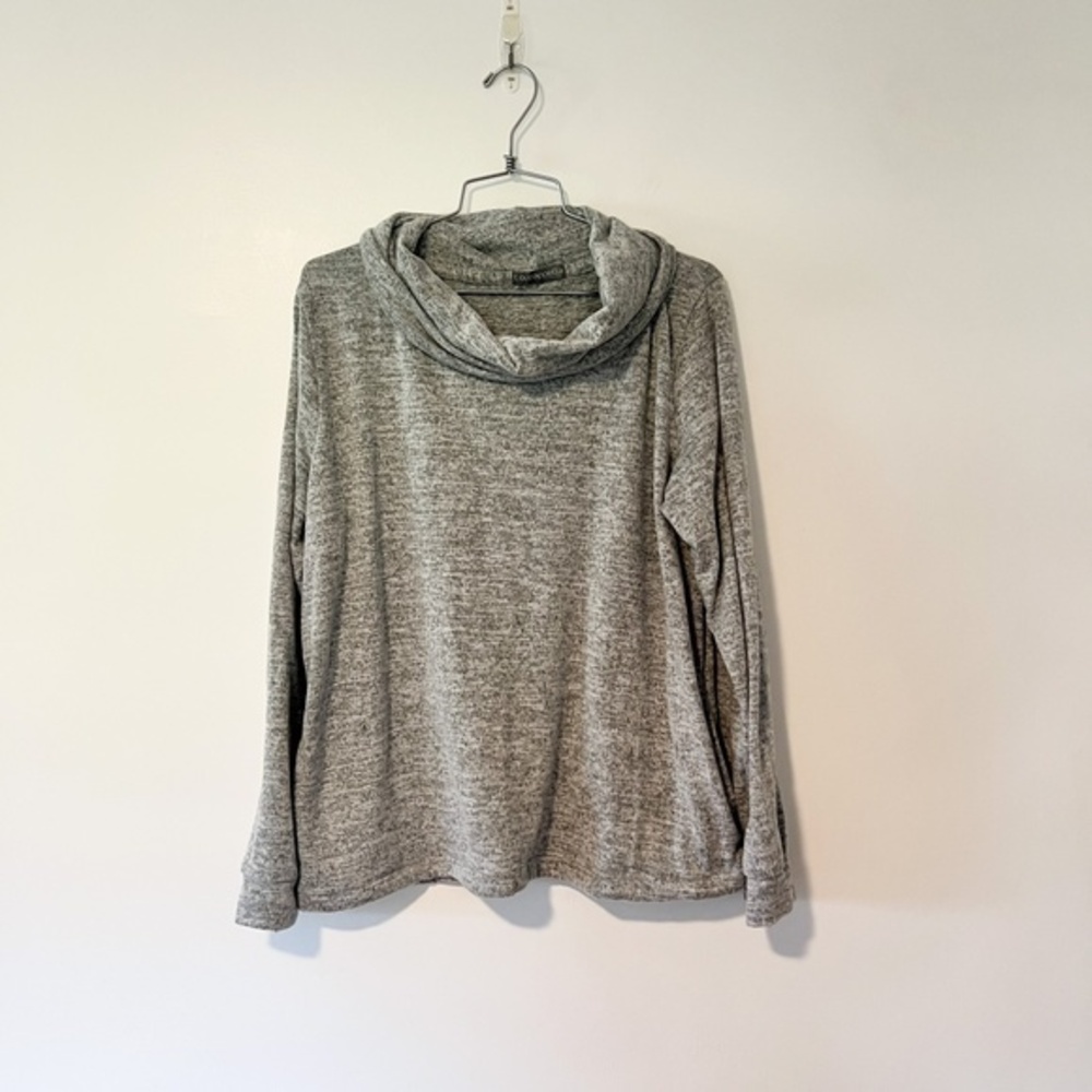 Loveappella Grey Long Sleeve Turtleneck Lightweight Sweater sz XXL